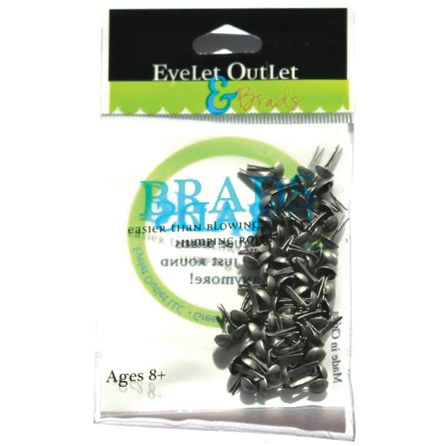 Eyelet Outlet & Brads - Round Brads - Brushed Silver
