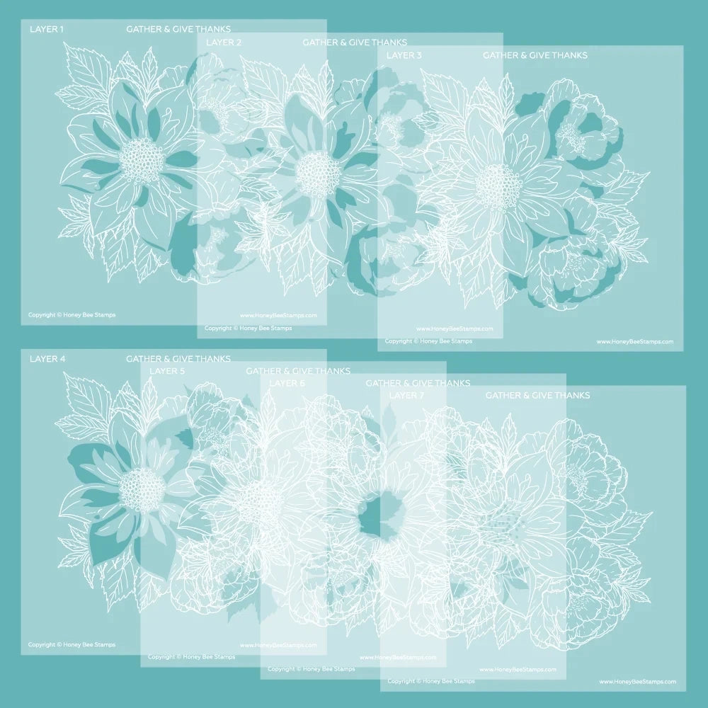 Honey Bee - Gather & Give Thanks Stencil Set