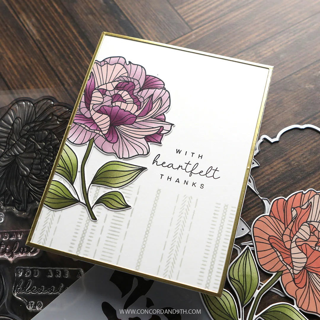 Concord & 9th - Long Line Roses Stencil Set by Kristina Werner