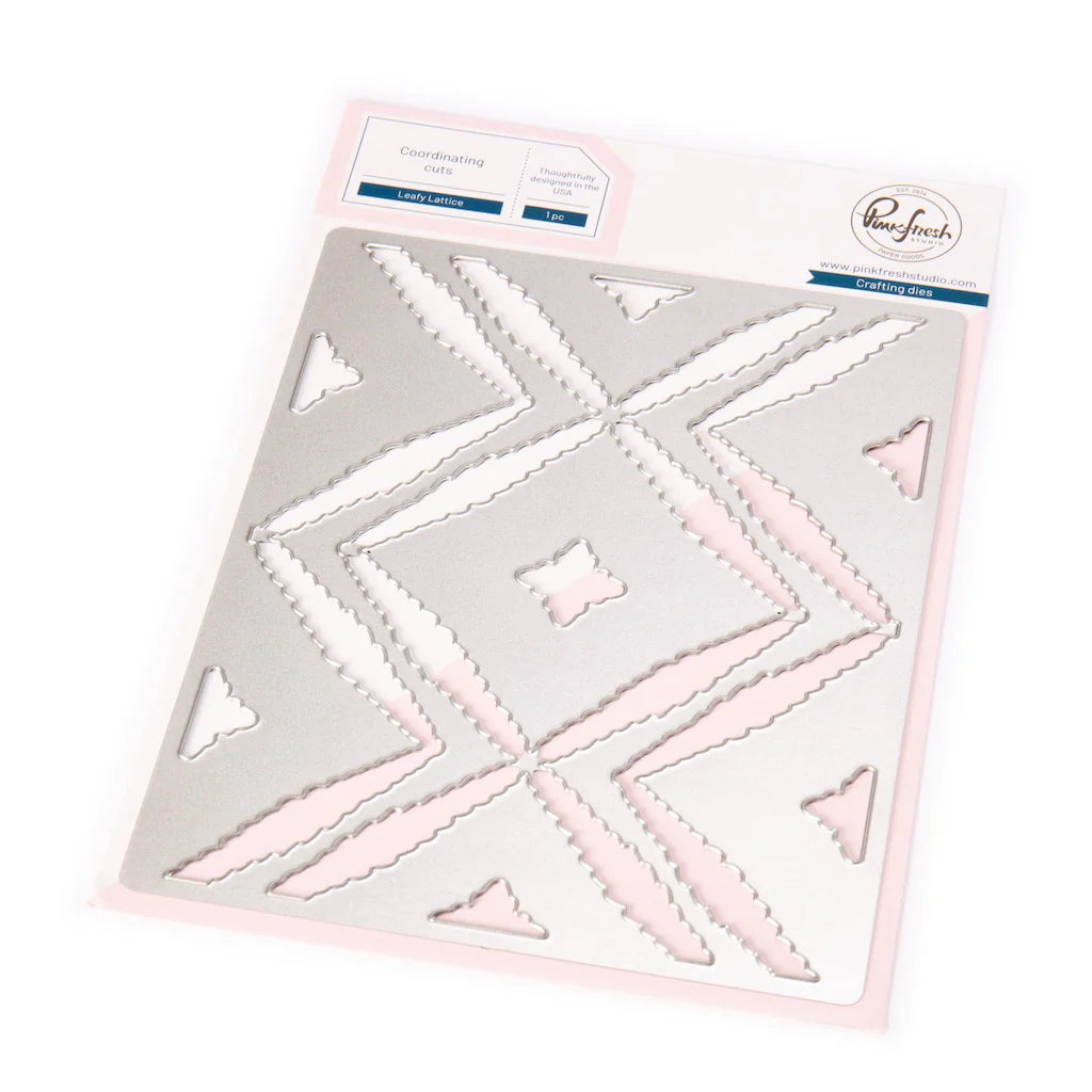 Pinkfresh - Leafy Lattice Press Plate & Die Bundle