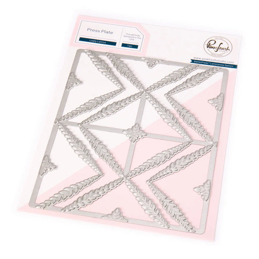 Pinkfresh - Leafy Lattice Press Plate & Die Bundle