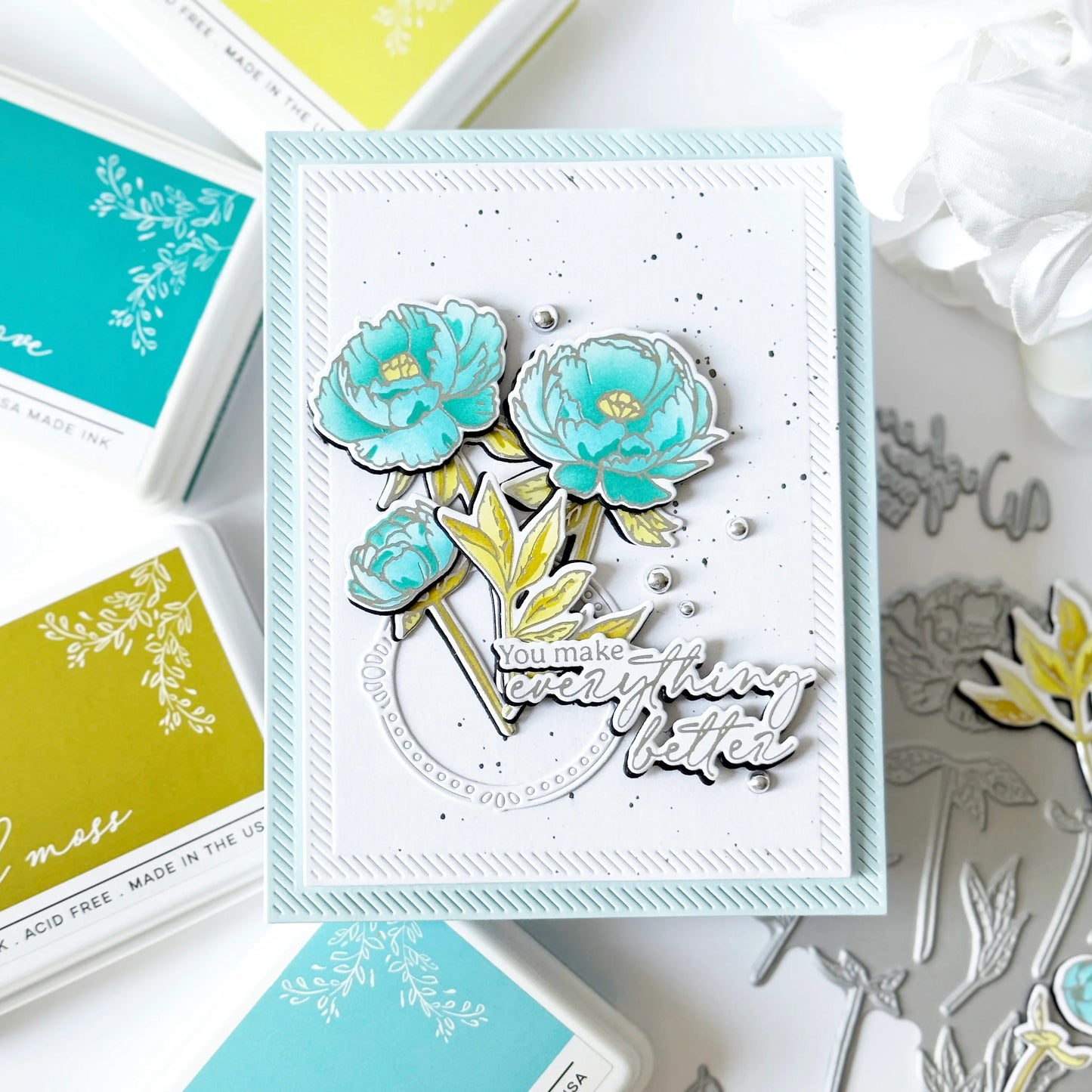 Pinkfresh - Blushing Blooms - BetterPress Plate Set