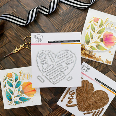 This Calls for Confetti - Heart Bloom Hot Foil Plate & Die Bundle