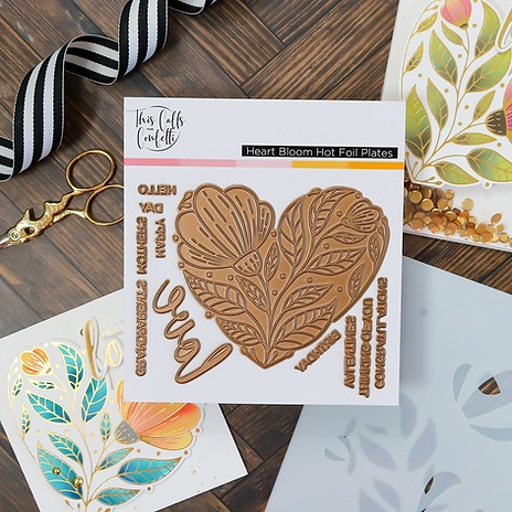 This Calls for Confetti - Heart Bloom Hot Foil Plate & Die Bundle