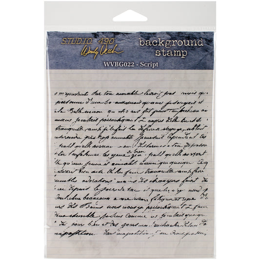 Studio 490 - Script Background Cling Stamp