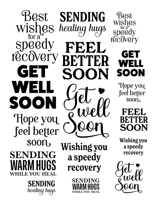 Simply Stated - Sentiments Ephemera - Get Well