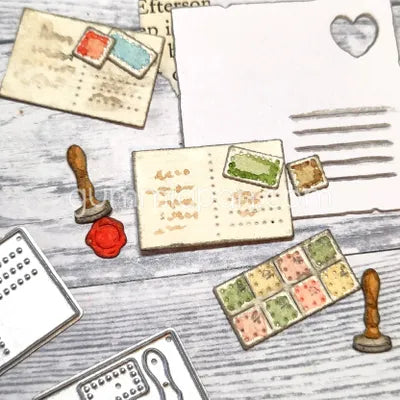 Gummiapan - Mini Seals, Stamps and Letter Die Set