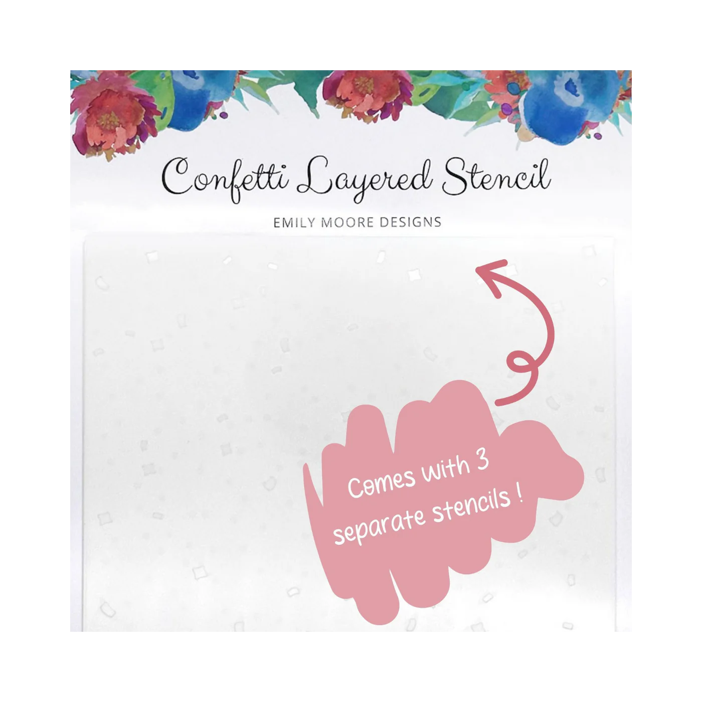 Emily Moore Designs - Confetti Layered Stencil Set