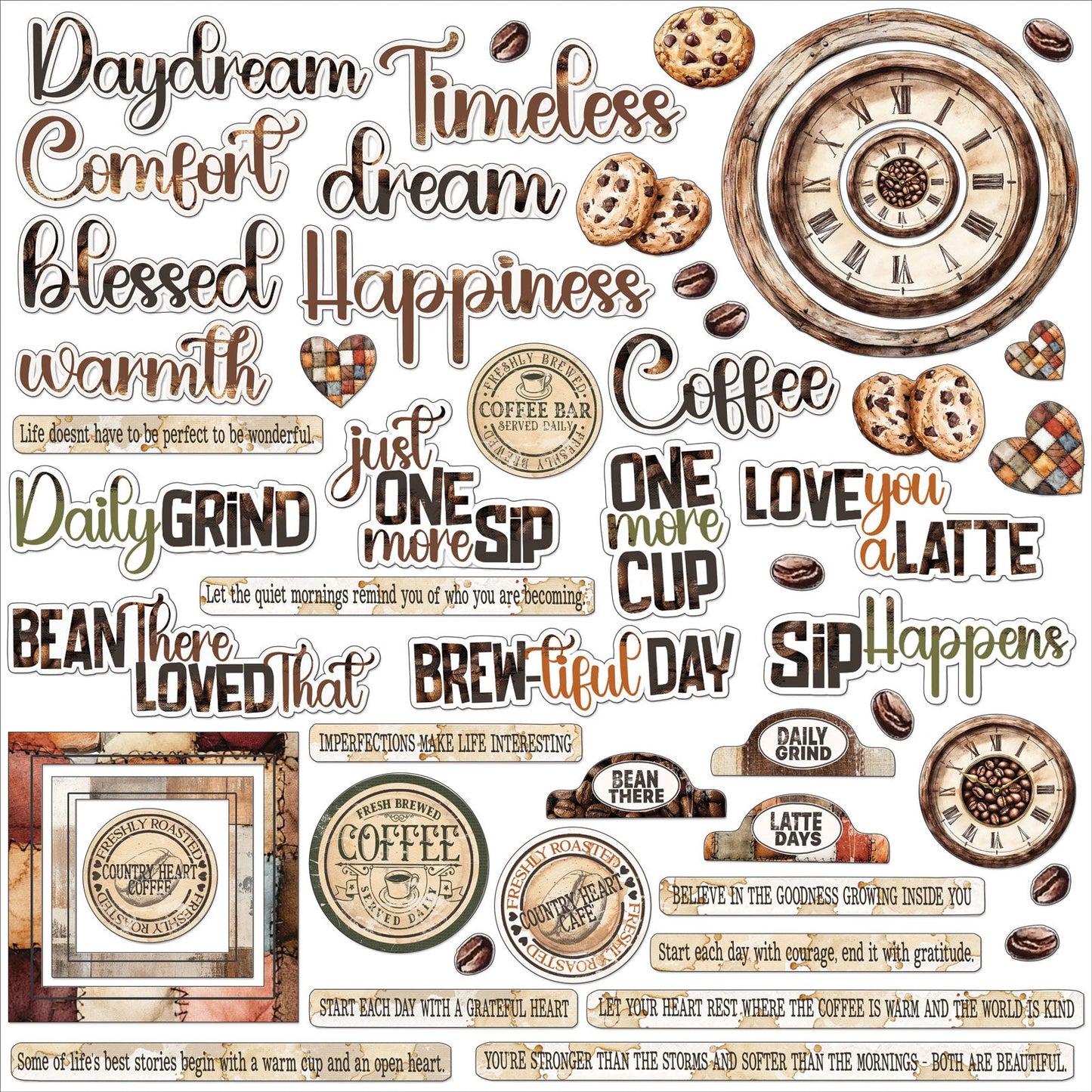 49 & Market - Country Heart Cafe - Chipboard Pack