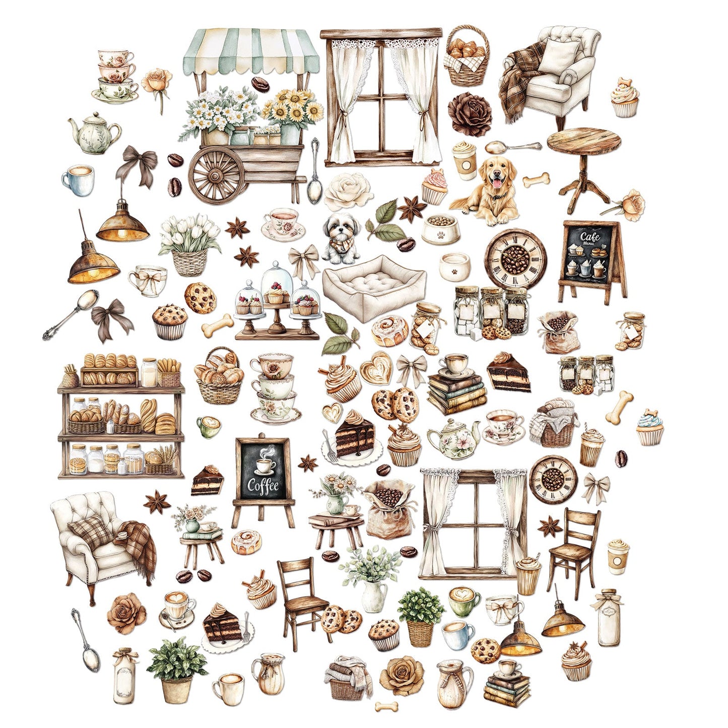 49 & Market - Country Heart Cafe - Laser Cut Elements