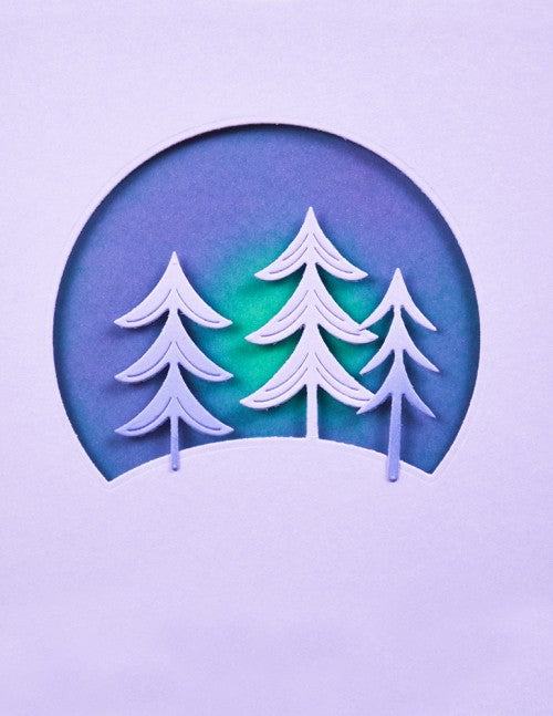 Birch Press Design - Block Print Forest Scene Die Set