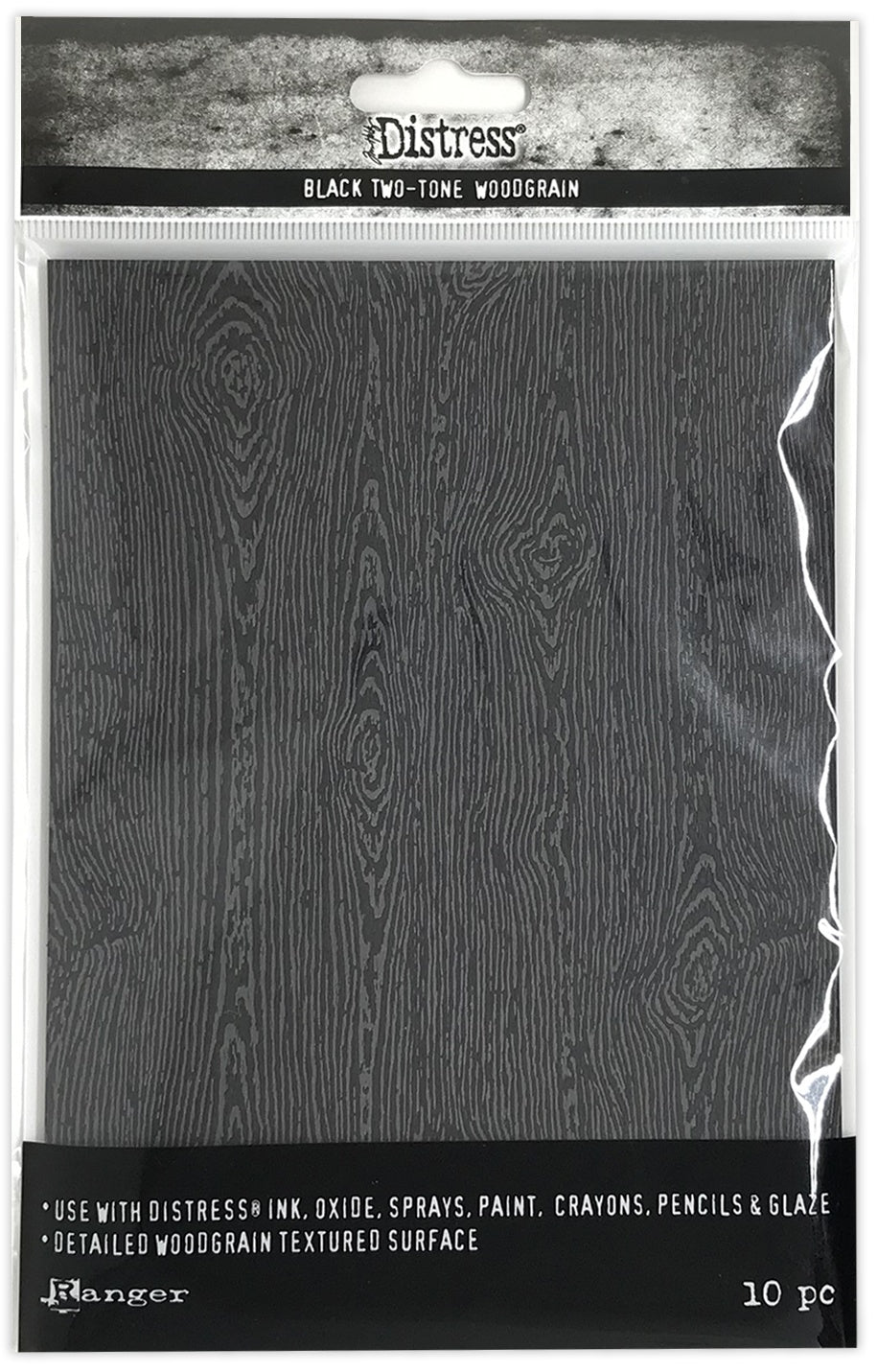 Tim Holtz - Distress Woodgrain Cardstock - Black