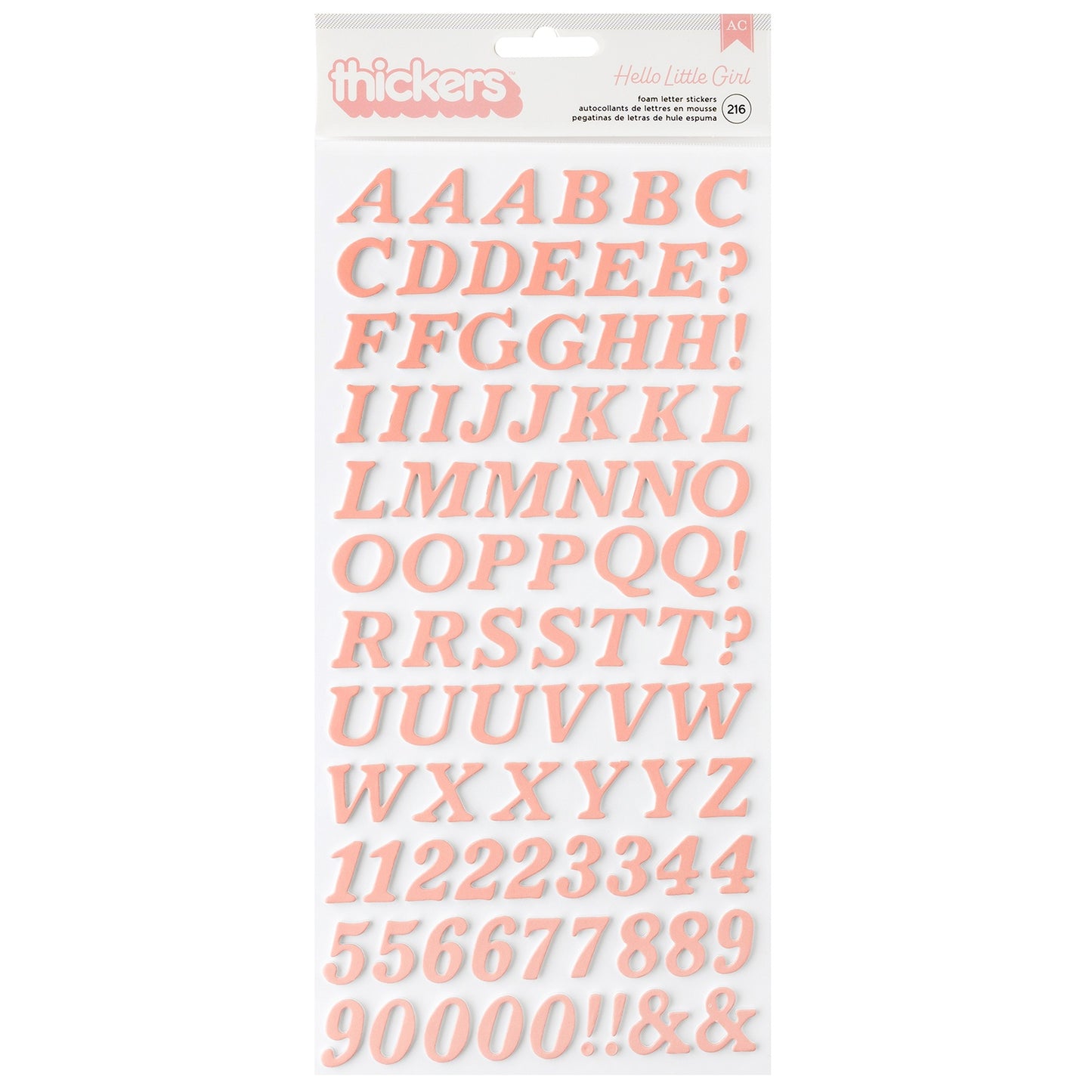 American Crafts - Hello Little Girl - Alpha Thickers