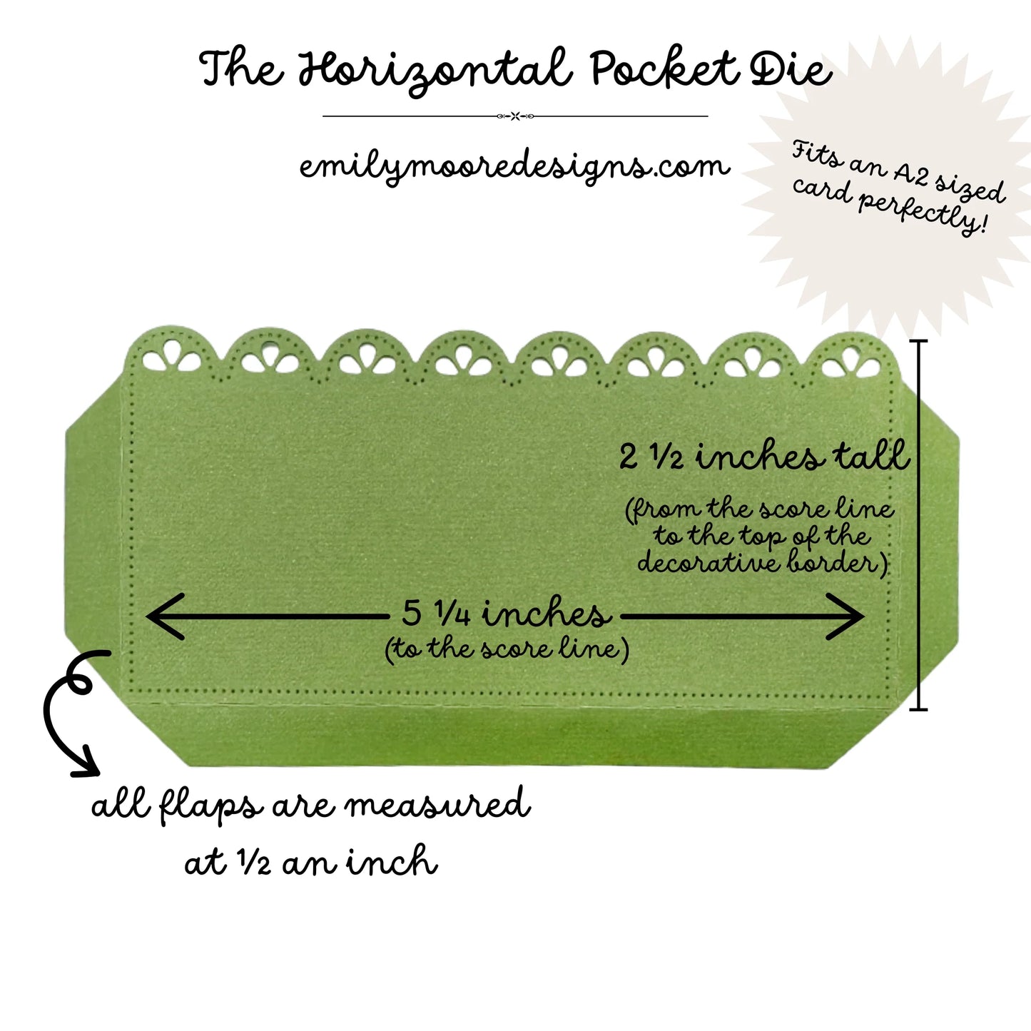 Emily Moore Designs - Horizontal Pocket Die