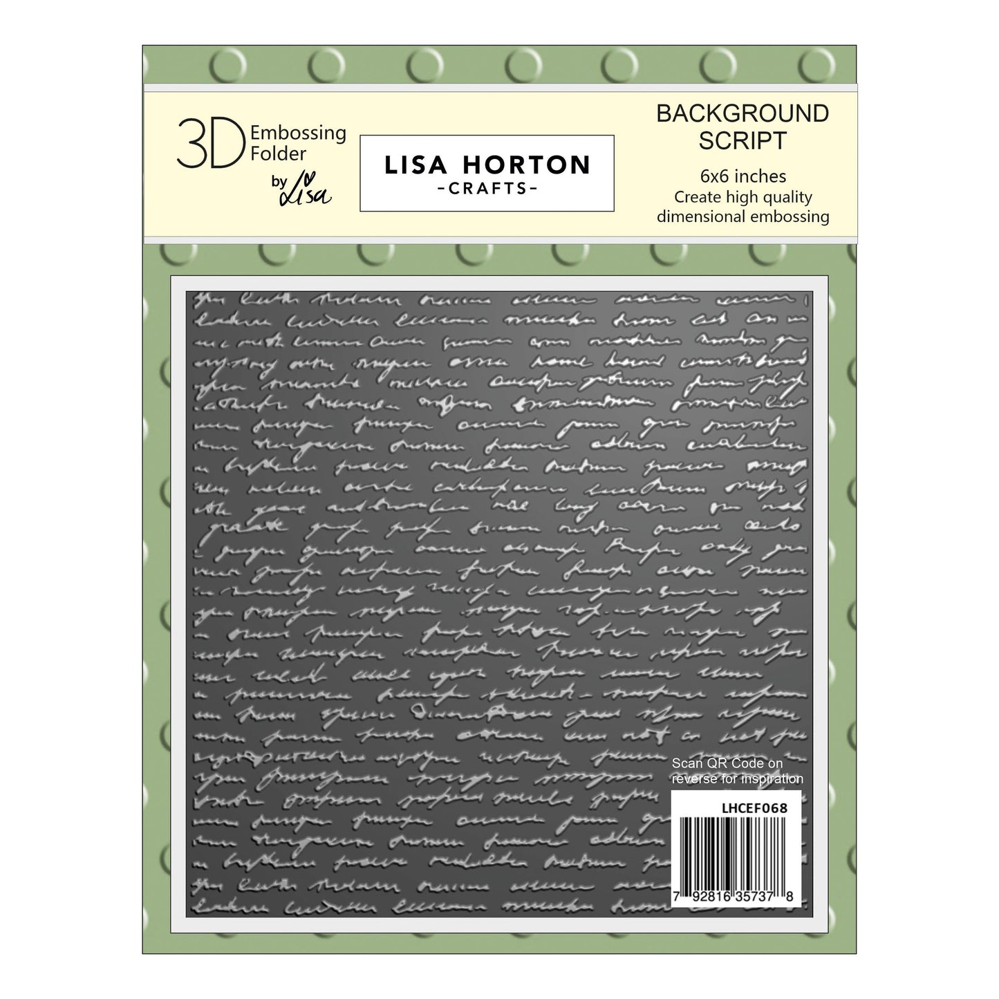 Lisa Horton - Embossing Folder - Background Script