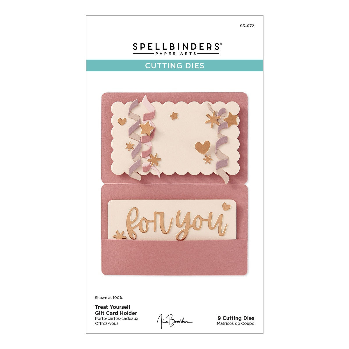Spellbinders - Bougie Birthday - Treat Yourself Gift Card Holder Die Set