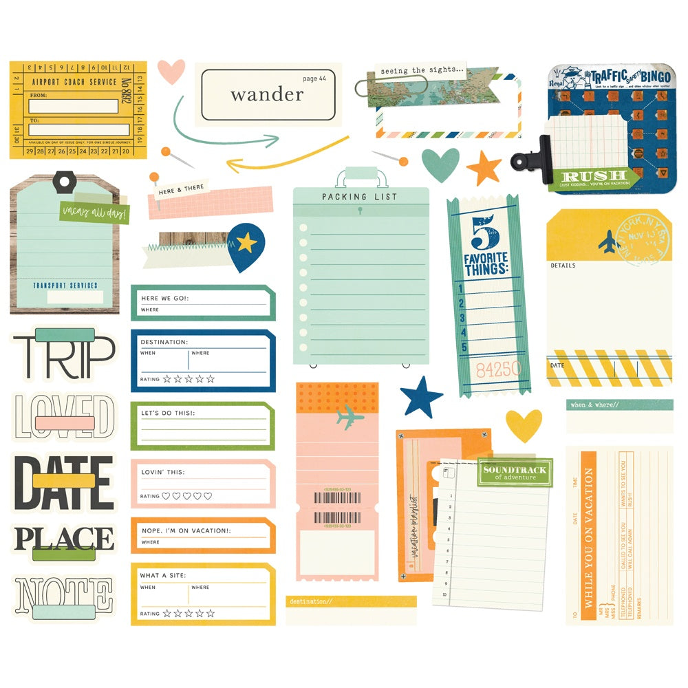Simple Stories - Happy Travels - Journal Bits