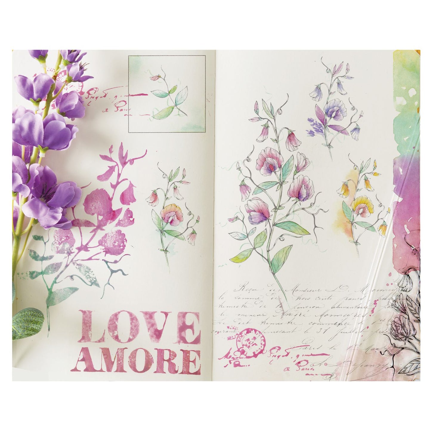 Sizzix - Love Letters Stamp Set by Willow Wolfe