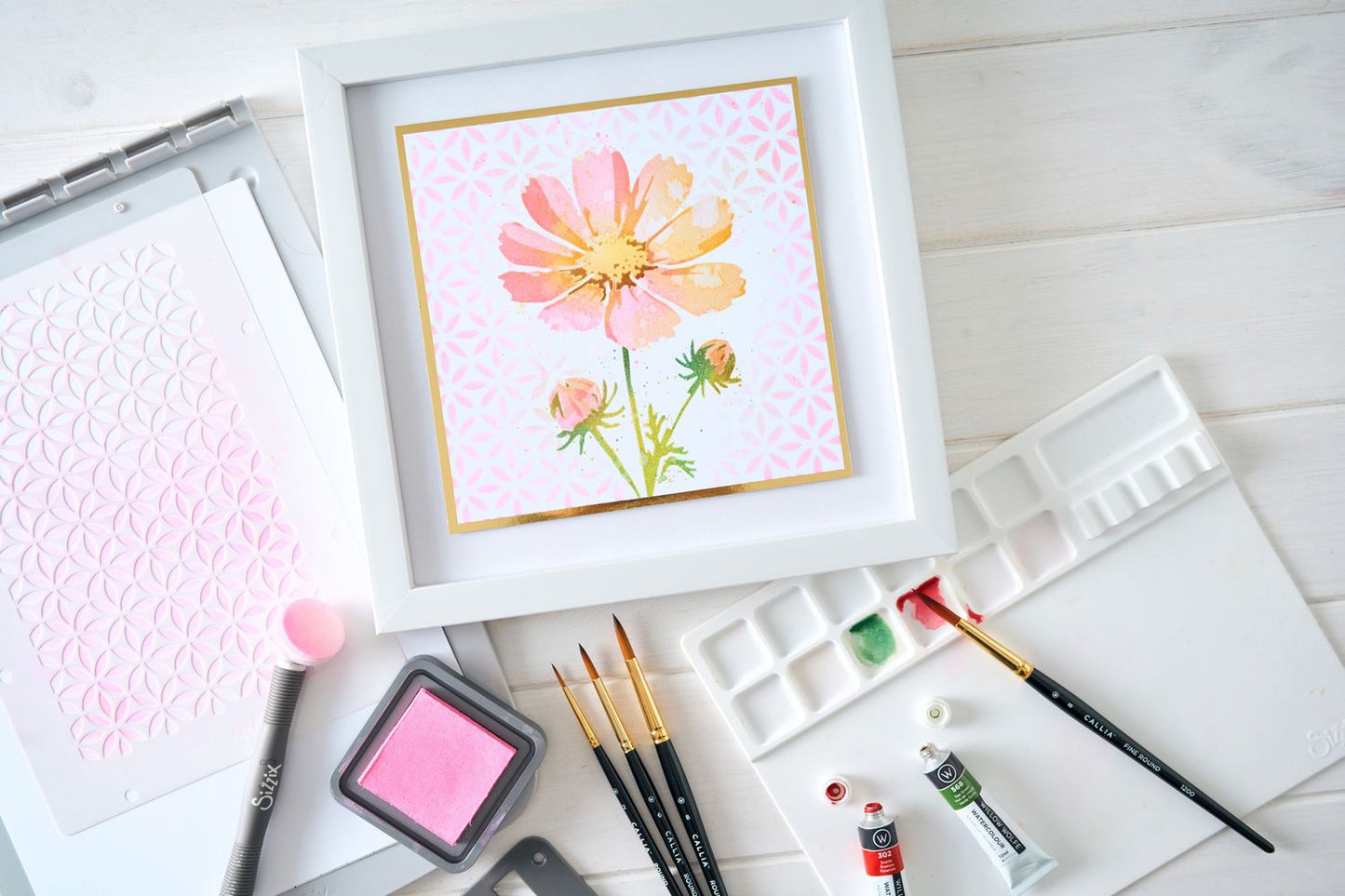 Sizzix - Cosmos Layered Stencil Set by Willow Wolfe
