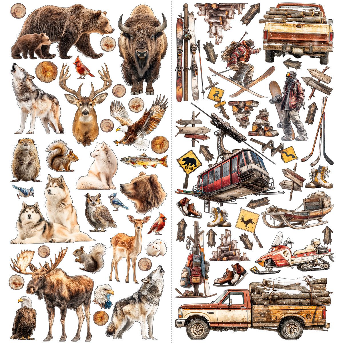 49 and Market - Timber & Tweed - Element Laser Cut Set