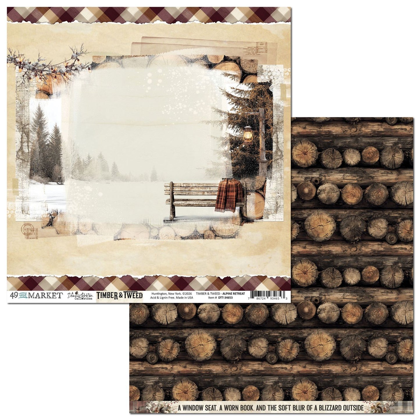 49 and Market - Timber & Tweed - Cardstock: Alpine Retreat