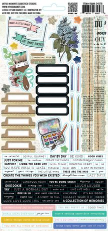 49 and Market - Artful Moments - Chipboard & Cardstock Stickers by Vicki Boutin