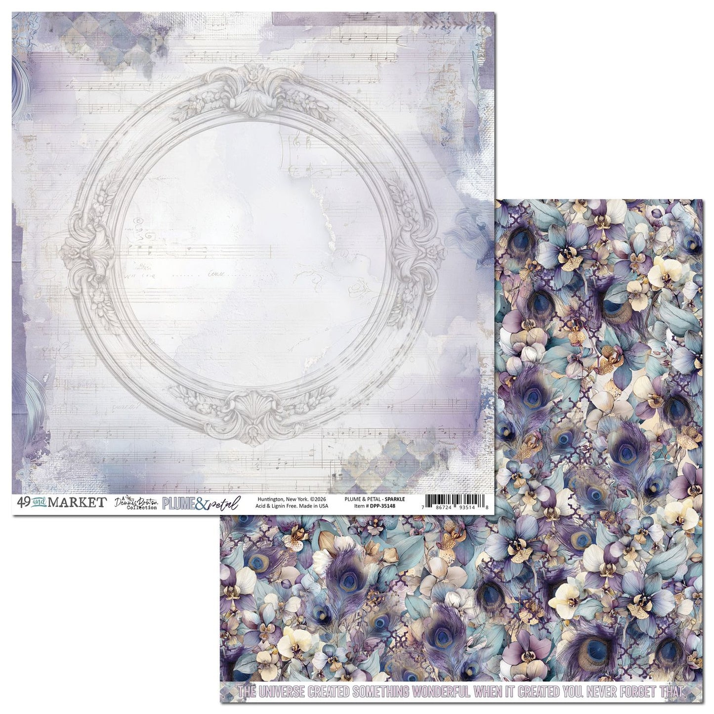49 and Market - Plume & Petal - Cardstock: Sparkle