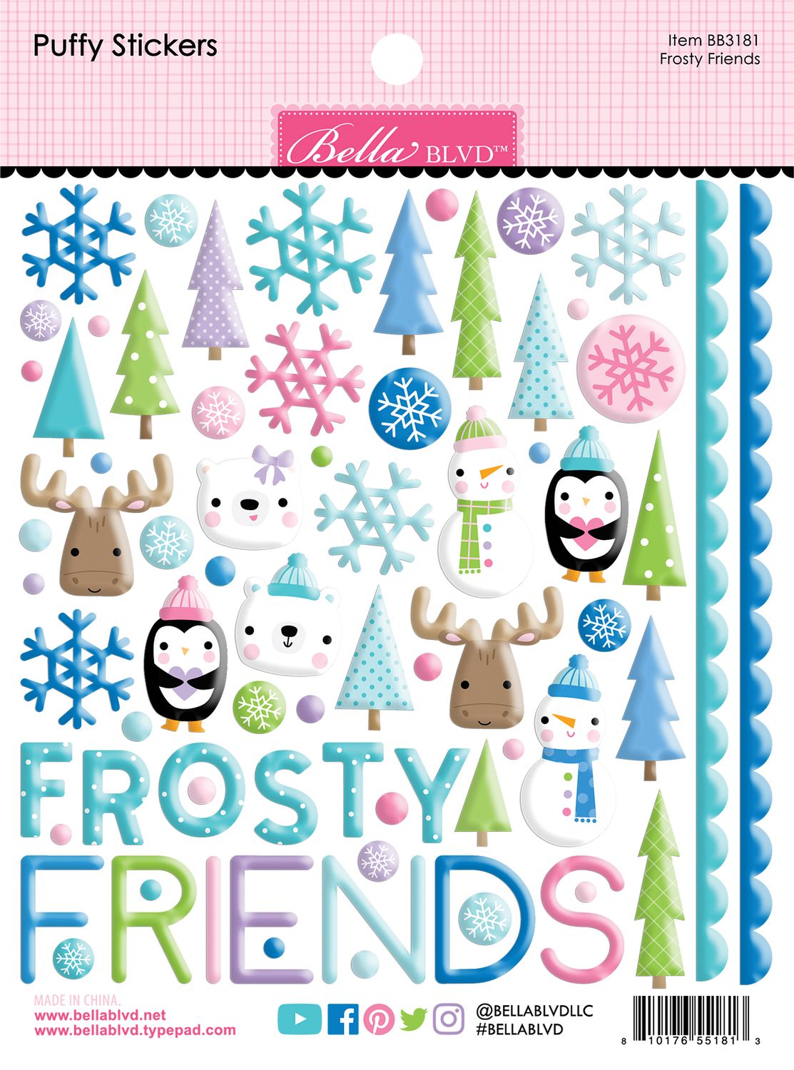 Bella Blvd - Snowflake Season - Puffy Stickers
