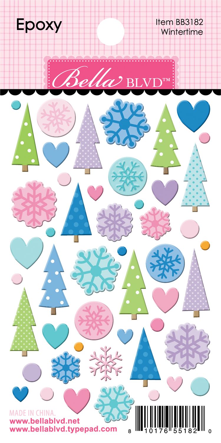 Bella Blvd - Snowflake Season - Wintertime Epoxy Stickers