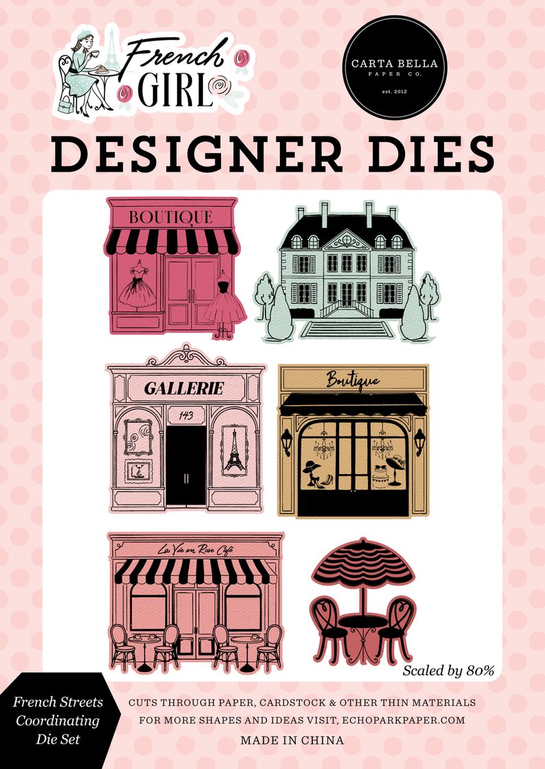 Carta Bella - French Girl - French Streets Stamp & Die Bundle