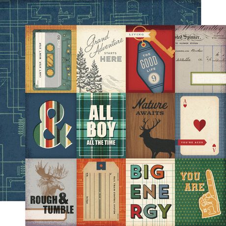 Simple Stories - Rustic Legend - Cardstock: 3x4 Elements