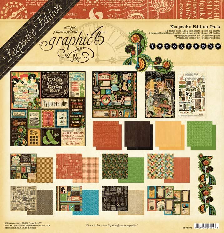 Graphic 45 - Keepsake Edition Pack - Typography