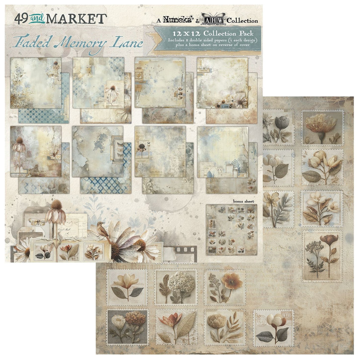 49 and Market - Faded Memory Lane - 12x12 Collection Pack