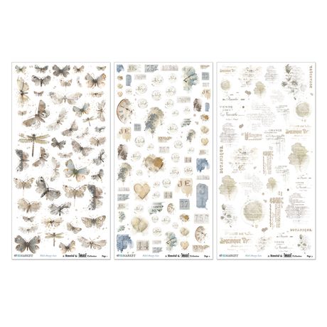 49 and Market - Faded Memory Lane - Blendable Rub-On Transfer Set