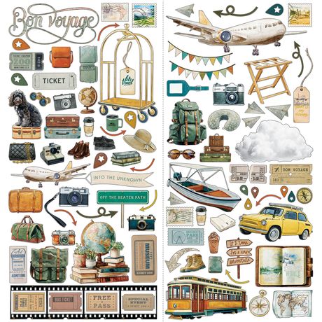49 and Market - Travel Diaries - Laser Cut Elements