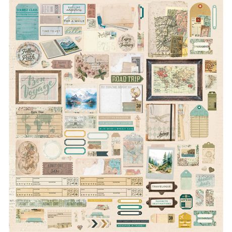 49 and Market - Travel Diaries - Die-Cut Elements
