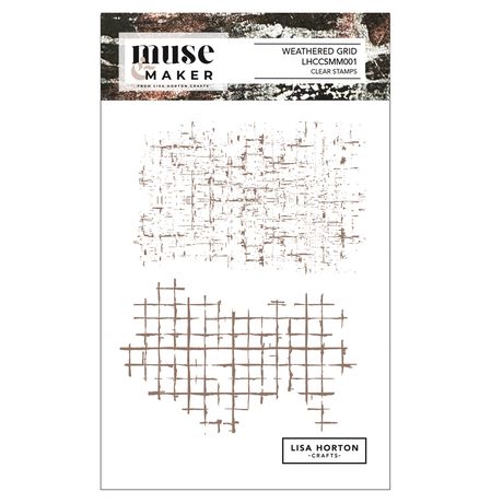 Lisa Horton - Muse & Maker - Weathered Grid Stamp Set