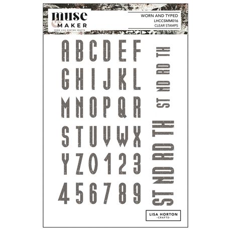Lisa Horton - Muse & Maker - Worn and Typed Stamp Set