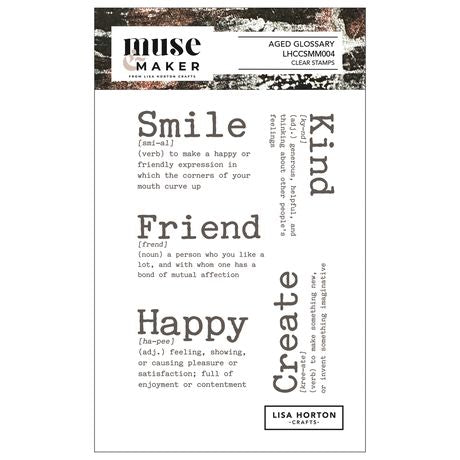 Lisa Horton - Muse & Maker - Aged Glossary Stamp Set