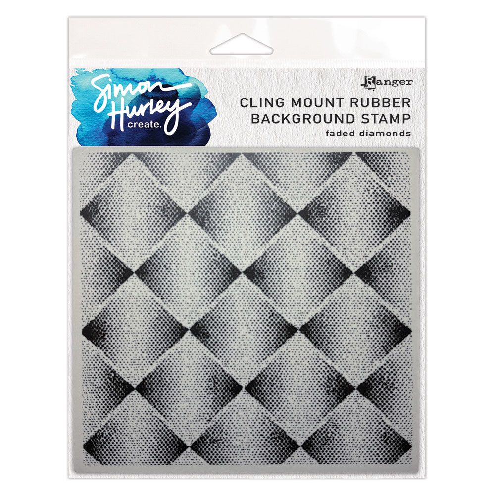 Simon Hurley - Faded Diamonds Background Stamp