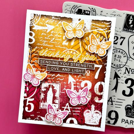 Simon Hurley - Postal Collage Background Stamp