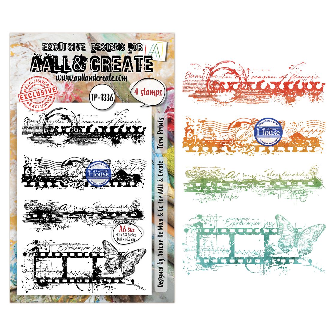 AALL & Create - Torn Prints Stamp Set