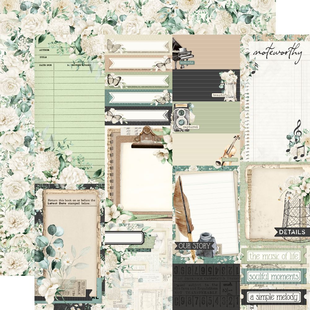 Simple Stories - Simple Vintage Timeless Harmony - Cardstock: Journal Elements