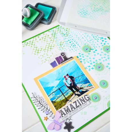 Sizzix - Stitched Florals Stencil Set by Vicki Boutin