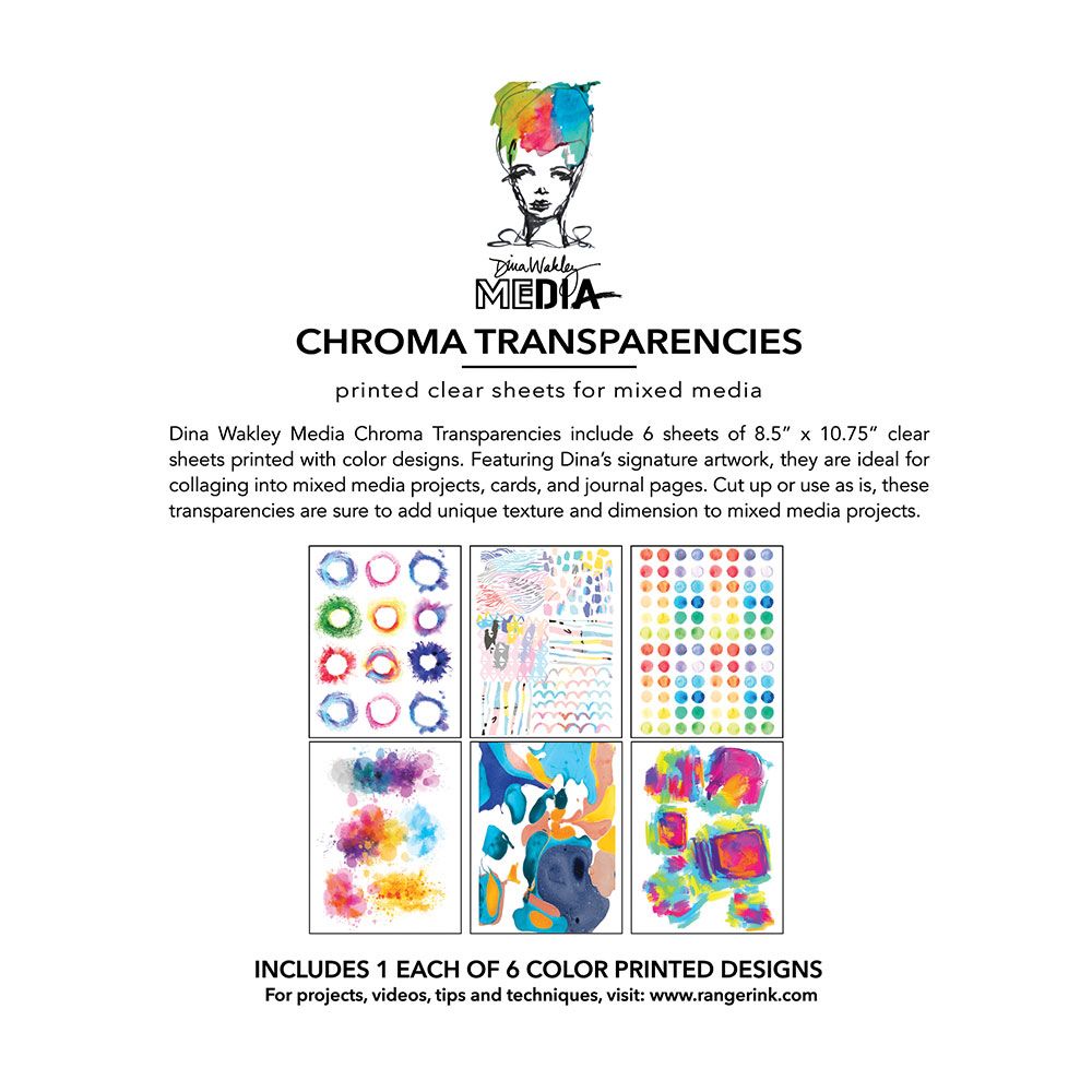 Dina Wakely - Media Chroma Transparencies - Painted Elements