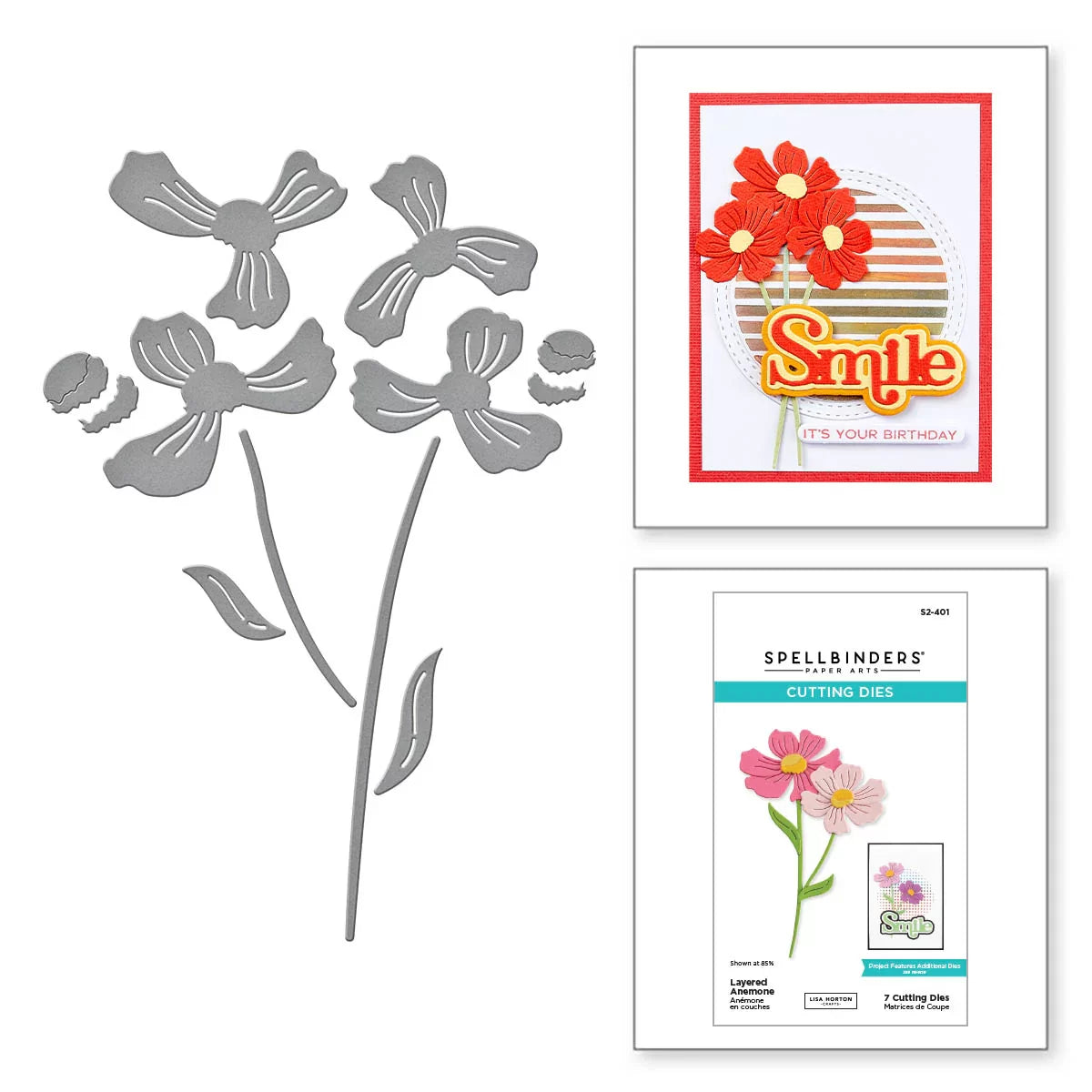 Spellbinders - Layered Anemone Die Set