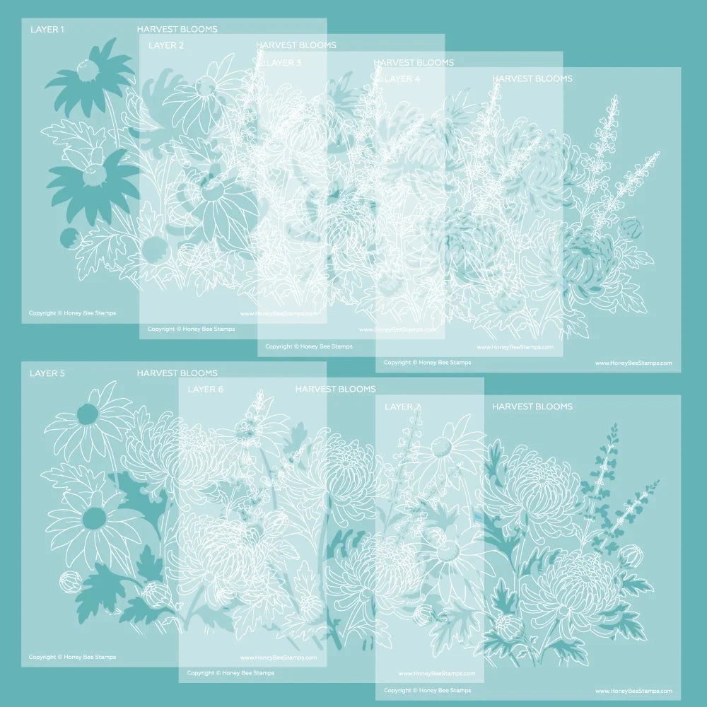 Honey Bee - Harvest Blooms Stencil Set