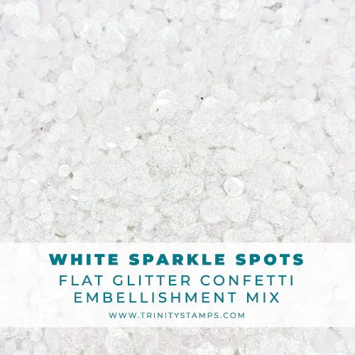 Trinity Stamps - White Sparkle Spots Flat Confetti Mix