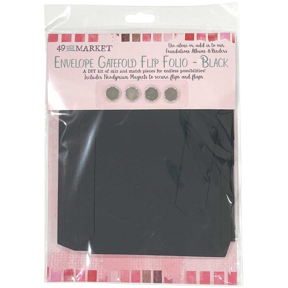49 and Market - Foundations Envelope Gatefold Flip Folio - Black