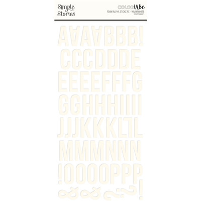 Simple Stories - Color Vibe Foam Alphas - Warm White